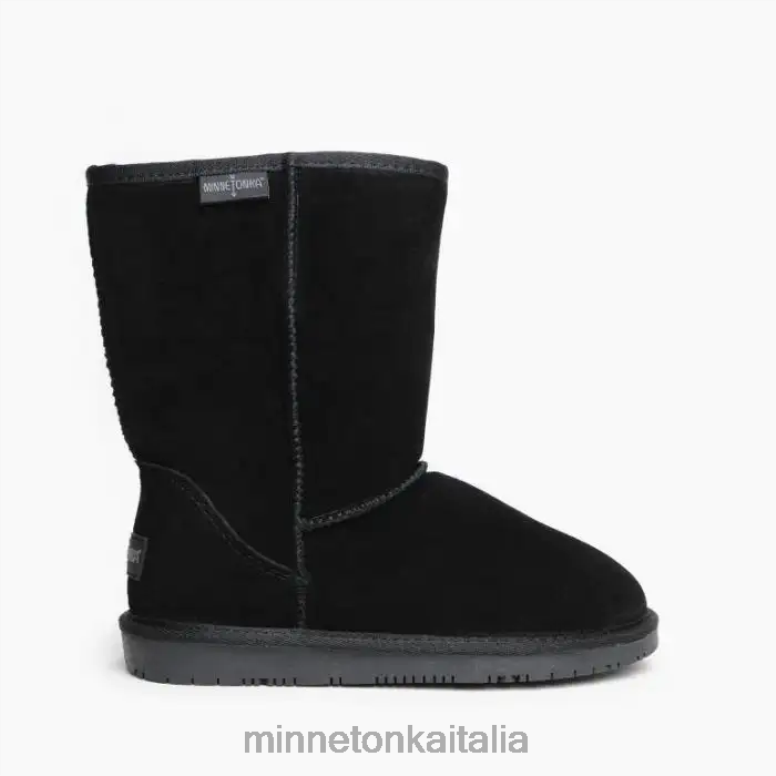 Minnetonka stivaletto olimpia corto donne nero calzature R864L42