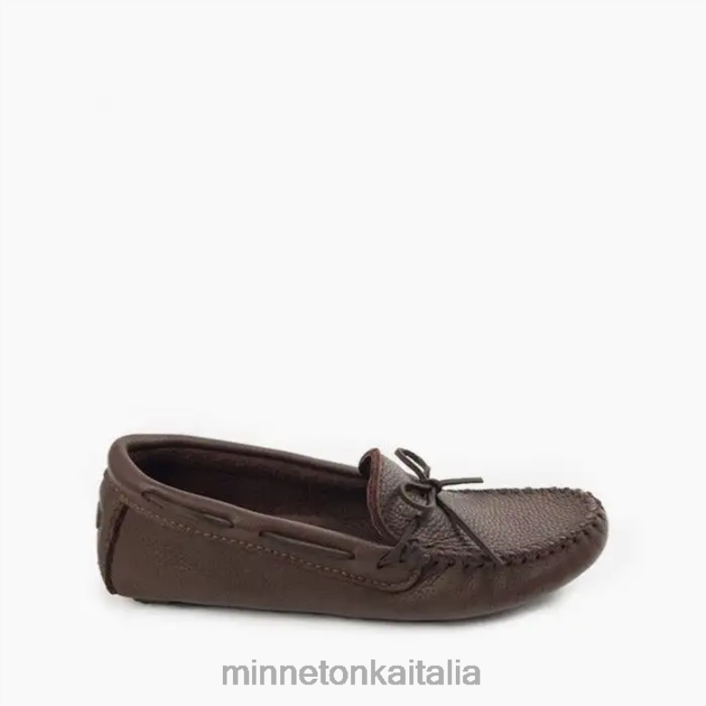 Minnetonka autista di pelle d'alce uomini cioccolato calzature R864L355