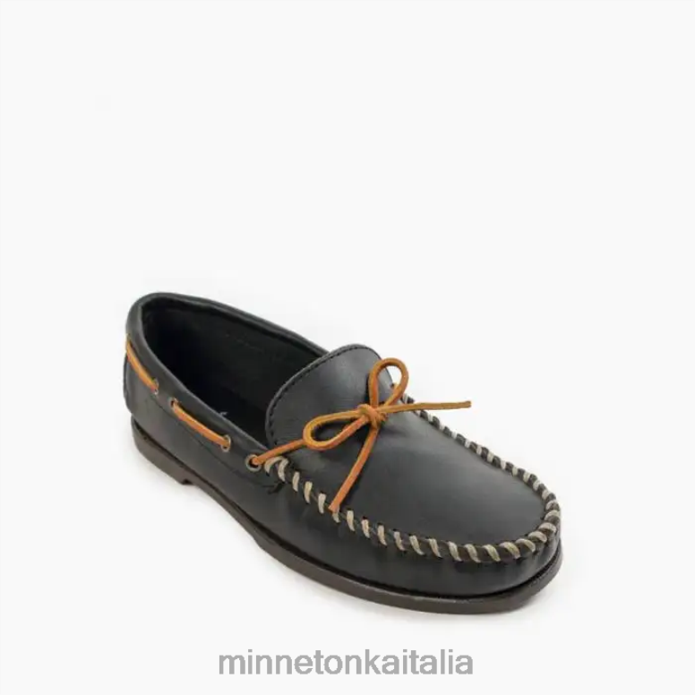 Minnetonka campo moc uomini nero calzature R864L331
