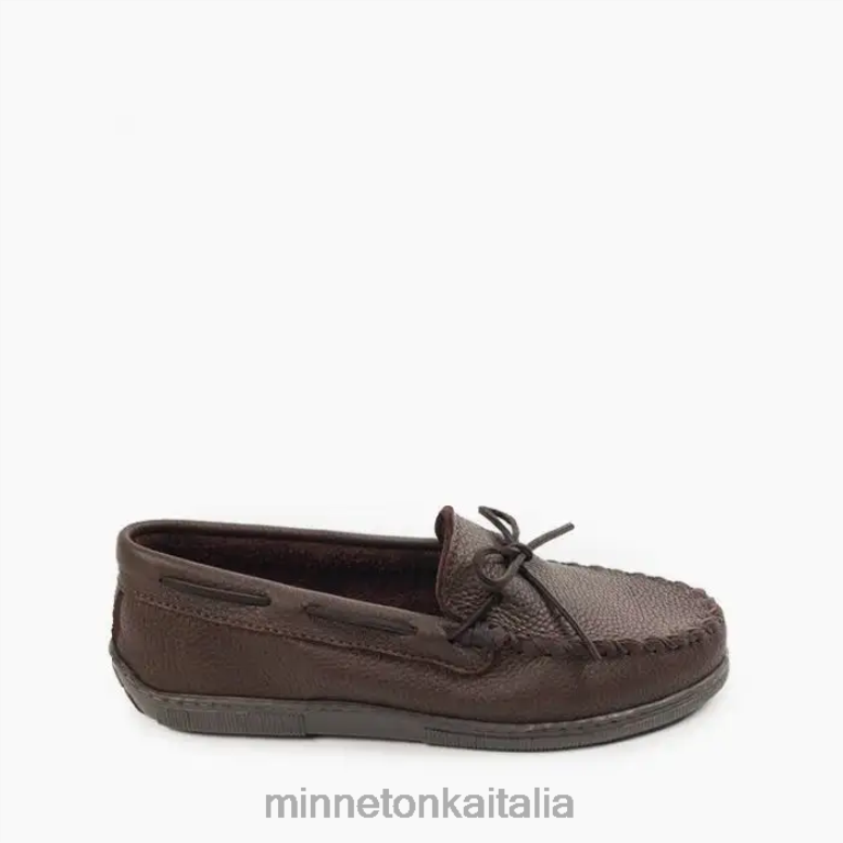 Minnetonka classico in pelle d'alce uomini cioccolato calzature R864L326