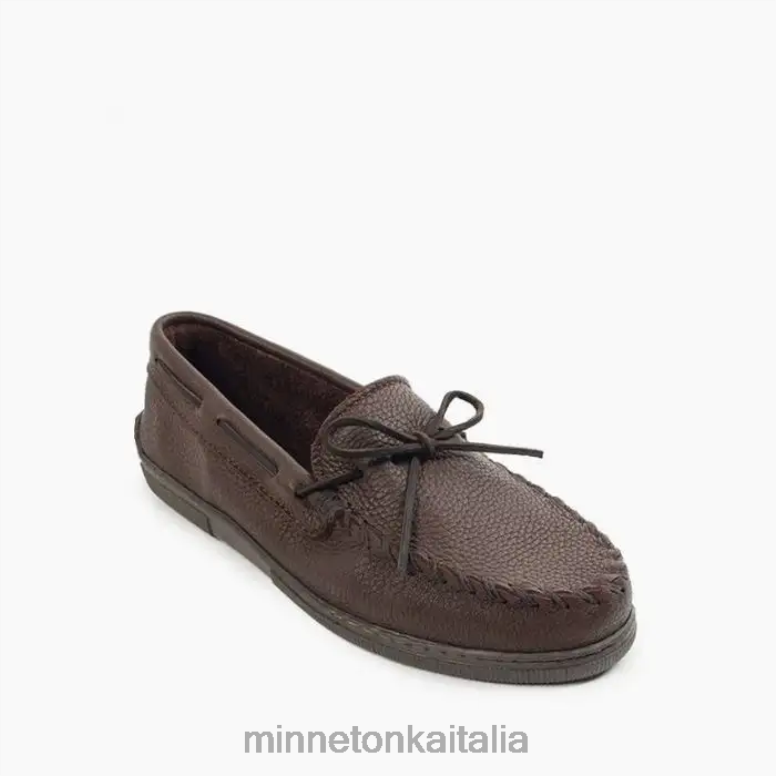 Minnetonka classico in pelle d'alce uomini cioccolato calzature R864L326