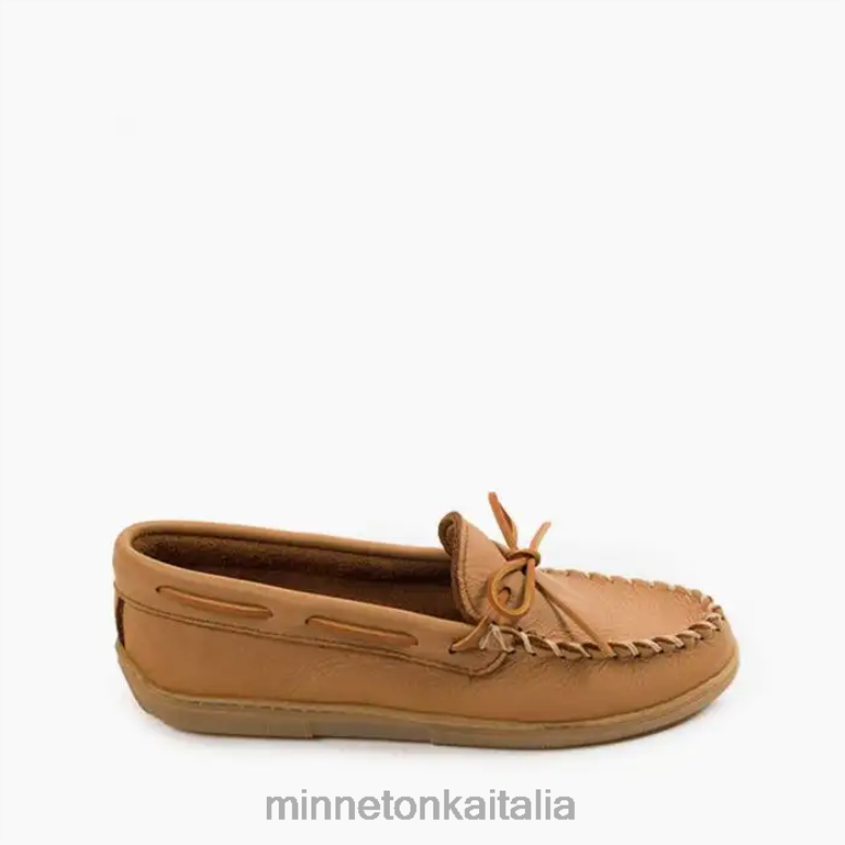 Minnetonka classico in pelle d'alce uomini naturale calzature R864L327
