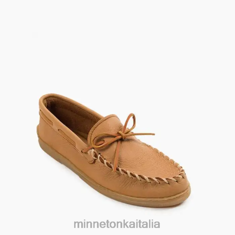 Minnetonka classico in pelle d'alce uomini naturale calzature R864L327