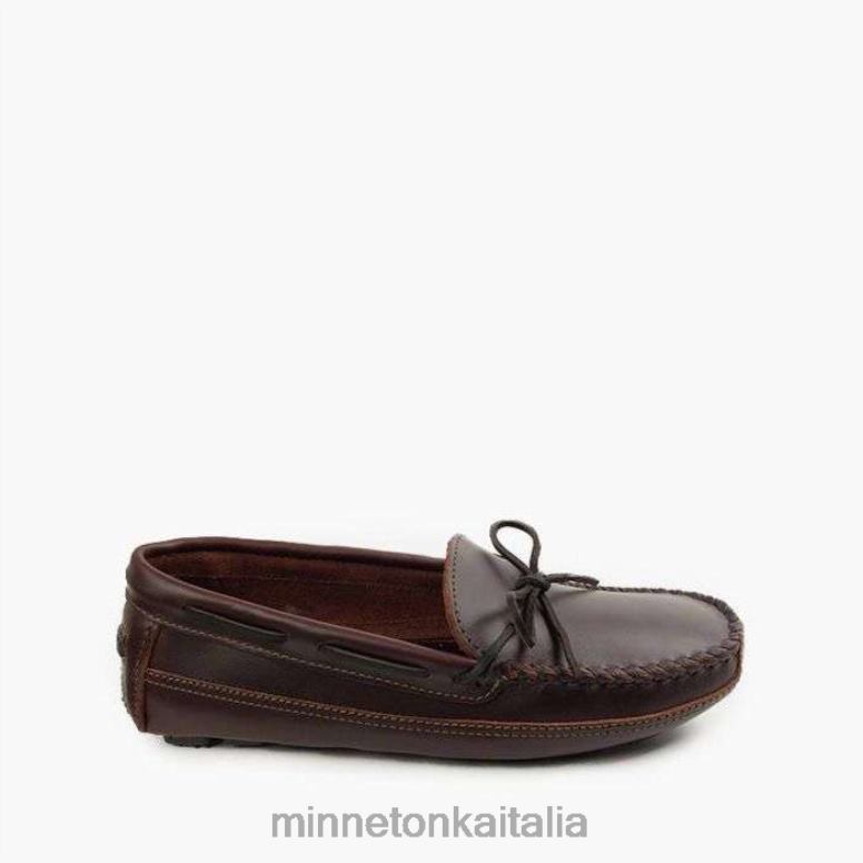 Minnetonka driver essenziale uomini Marrone scuro calzature R864L346