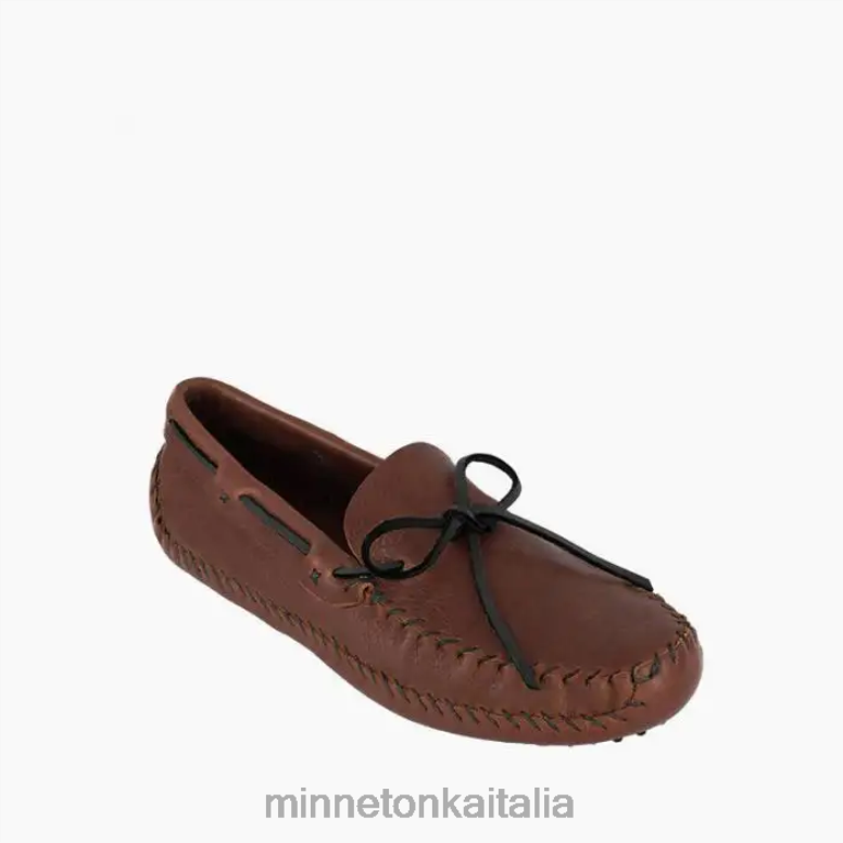Minnetonka p.w. guida moc uomini Marrone nero calzature R864L375