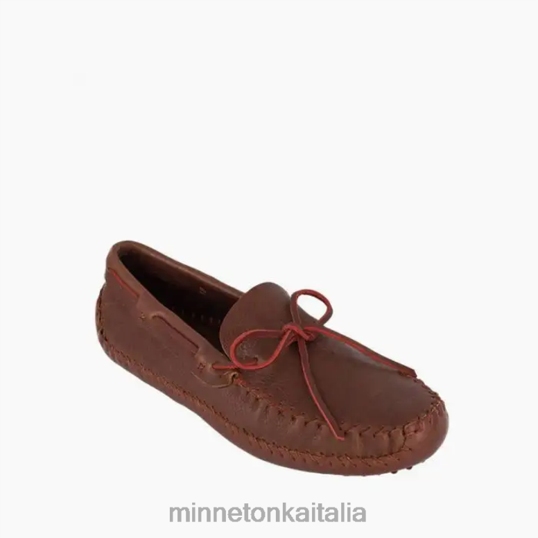Minnetonka p.w. guida moc uomini marrone/brandy calzature R864L376