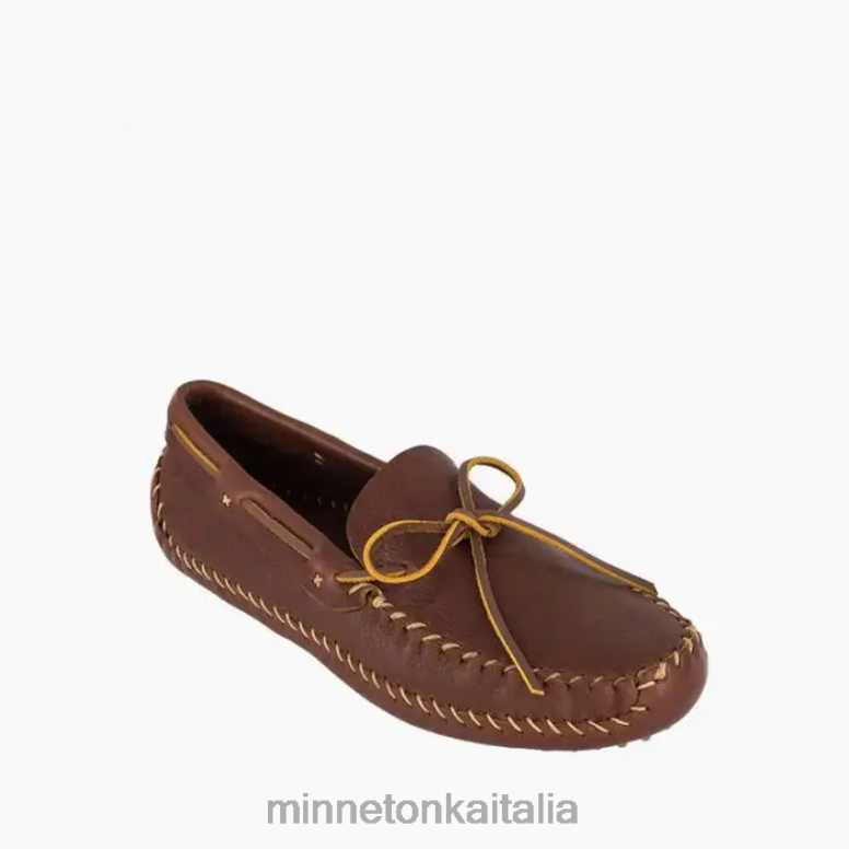 Minnetonka p.w. guida moc uomini marrone calzature R864L388