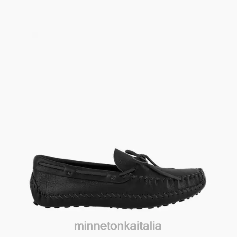 Minnetonka p.w. guida moc uomini nero calzature R864L387