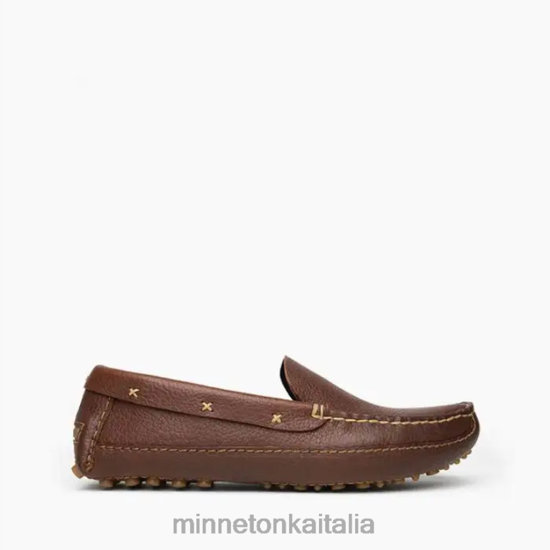 Minnetonka p.w. mocassino da guida uomini marrone calzature R864L394
