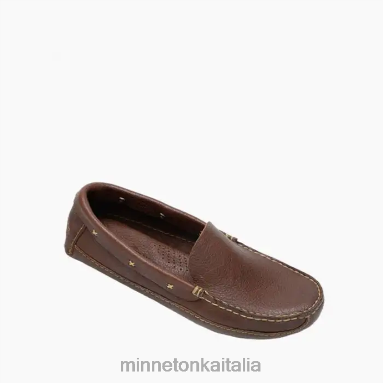 Minnetonka p.w. mocassino da guida uomini marrone calzature R864L394