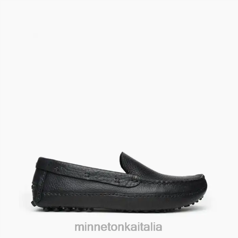 Minnetonka p.w. mocassino da guida uomini nero calzature R864L393