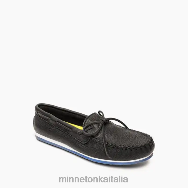 Minnetonka pelle d'alce più uomini nero calzature R864L347