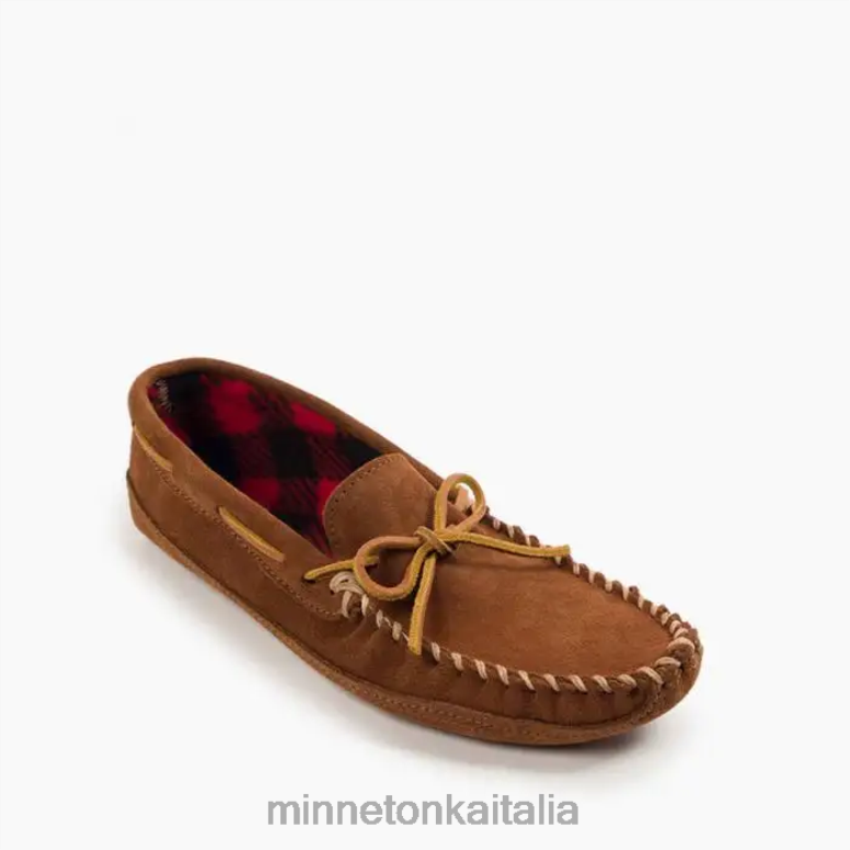 Minnetonka pile a doppio fondo uomini marrone calzature R864L365