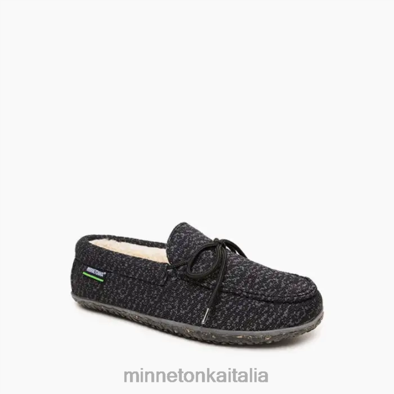 Minnetonka quercia ecologica uomini nero calzature R864L428