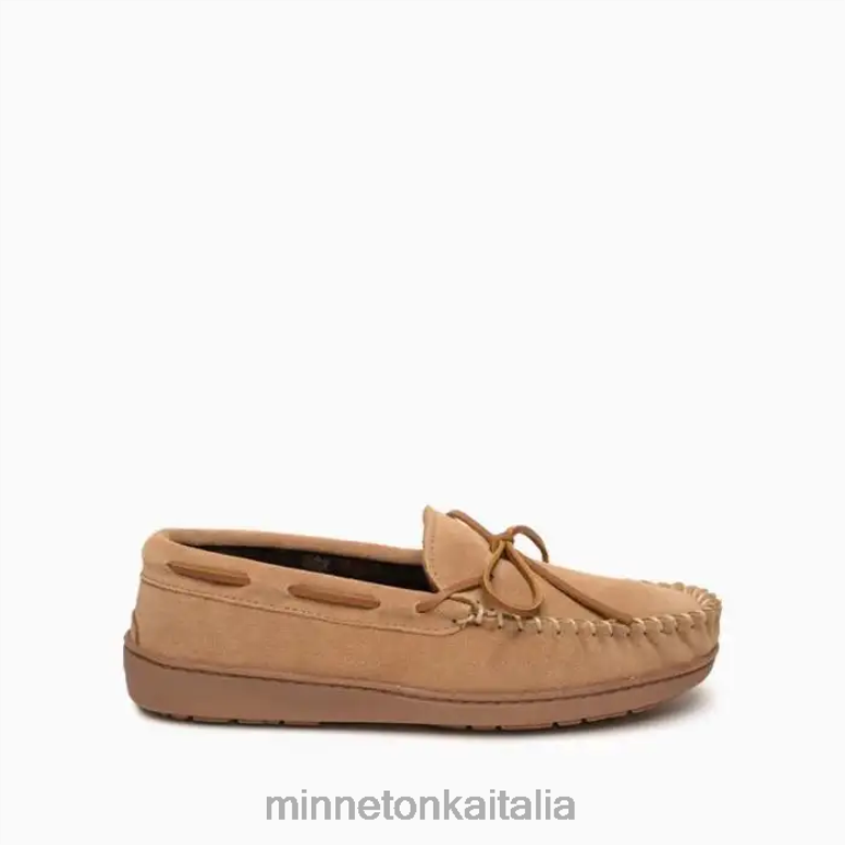 Minnetonka suola rigida foderata in plaid uomini cannella calzature R864L432