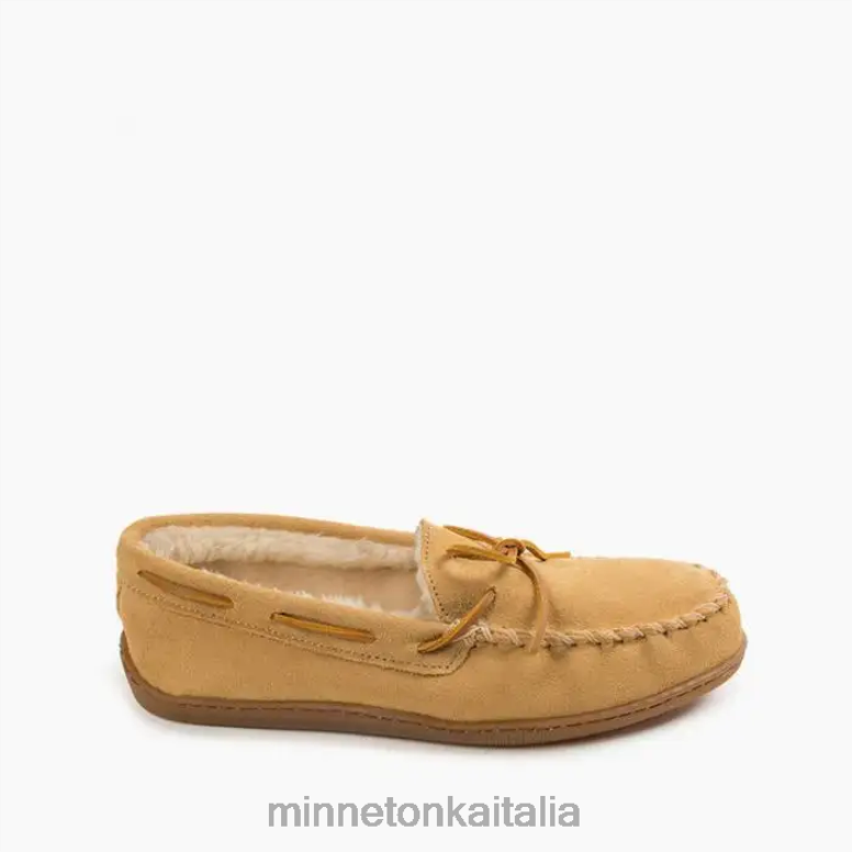 Minnetonka suola rigida rivestita in pile uomini abbronzatura calzature R864L400