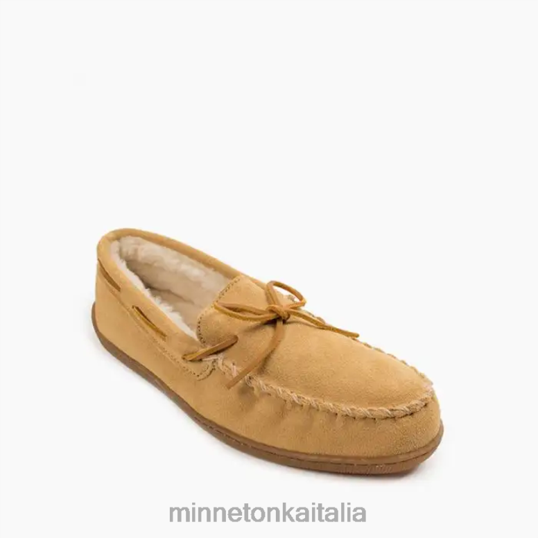 Minnetonka suola rigida rivestita in pile uomini abbronzatura calzature R864L400