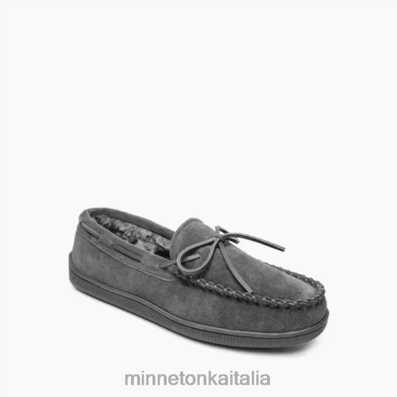 Minnetonka suola rigida rivestita in pile uomini carbone calzature R864L397