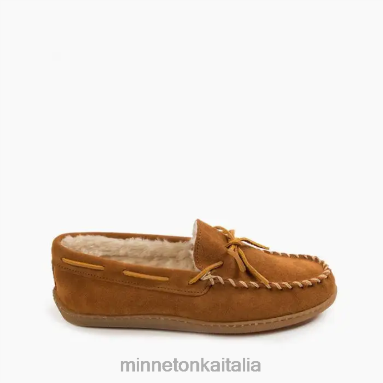 Minnetonka suola rigida rivestita in pile uomini marrone calzature R864L396