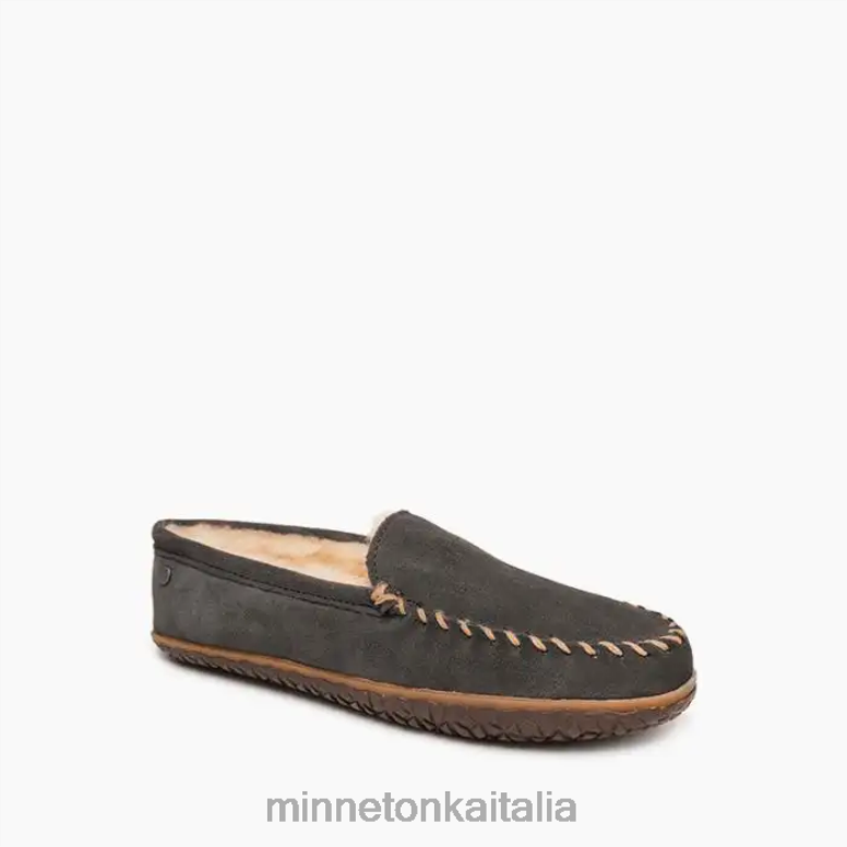 Minnetonka tobie di pelle di pecora uomini carbone calzature R864L371