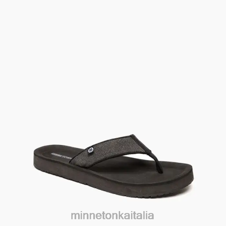 Minnetonka brughiera 1 uomini nero calzature R864L444