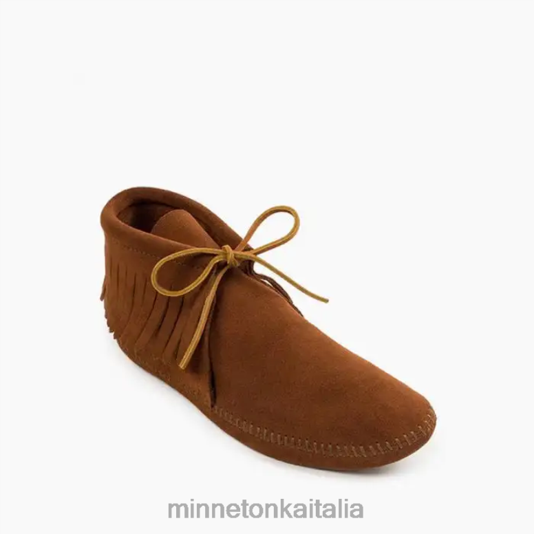 Minnetonka classico stivale con suola morbida con frange uomini marrone calzature R864L443
